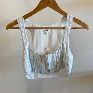 For love and lemons skyler crop top in blue